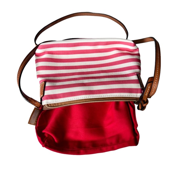 Dooney & Bourke Sullivan Striped Crossbody Bag Watermelon & White Stripe EUC - Picture 12 of 14